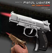 Beretta 9mm M92G Pistol Gun Shaped LIGHTER Trigger Activated Jet Torch Flame picture