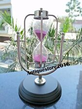 Desktop brass sand timer kitchen watch nautical table top collectible decor gift picture