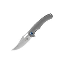 Olight Oknife Splint Folding Knife Grey Titanium Handle N690 Clip Point OLSPTI picture