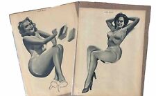Vtg J George Janet Pinup Illustrations Magazine Pages Fun Riot  picture