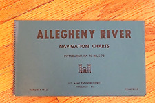 1972 ALLEGHENY RIVER NAVIGATION CHARTS PITTSBURGH US ARMY Engineer District picture