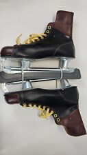 Vintage Leather MC Canada Tempered Steel Skates Cowhide Size 11 EUC picture