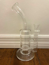 9” Premium Glass Water Pipe Honeycomb Perc 14mm picture