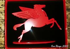 Exxon- Mobil Pegasus Statuette New in Box, Red Metal, W/ Thank you letter picture