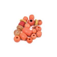 19 Miscellaneous Mock Coral Trade Beads Ericson Collection picture