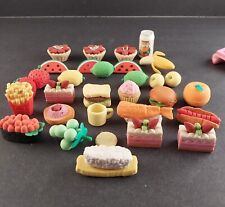Eraser Food Lot of 31 Different Types of Food Hotdog Apple Sushi Pies picture
