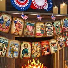 4th of July Banner Independence Day Patriotic Decorations - 4th of July Vintage  picture