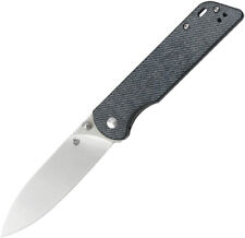 QSP Knives Parrot Denim Micarta Handle D2 Steel Linerlock Folding Knife 102F picture