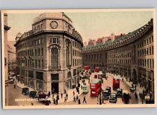 c1920 Regent Street London England United Kingdom UK Hand Colored RPPC Postcard picture