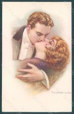 Artist Signed Corbella Glamour Kissing Couple Lady serie 162-3 postcard HR2788 picture