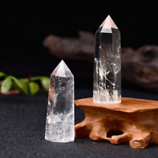 5Pcs Rare Natural White Clear Quartz Crystal Point Wand Obelisk Stone Healing picture