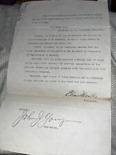 1901 Republican Club Of Brooklyn NY William McKinley Assassination Resolution picture