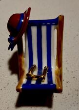 Limited Edition Beach Chair Limoge, Signed And Numbered, Mint, Trinket Box picture