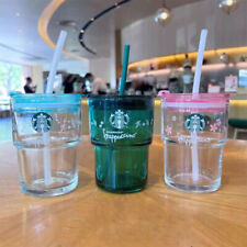 Starbucks Follow Me Little Green Mug Glass Straw Mug Double Layer Glass Mug picture