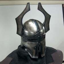 Blackened 18 Gauge Steel Medieval Warhammer Chaos Helmet Cosplay Replica Costume picture