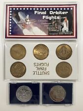 Lot Of 7 Vintage NASA Space Flights, Apollo Coins Medallions picture