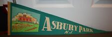 Vintage - Green Asbury Park New Jersey NJ SOUVENIR Pennant Flag Convention Hall picture