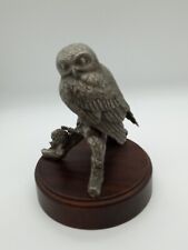 Vintage 1976 Lance Fine Pewter Collectible PYGMY OWL Sculpture by Irving BURGUES picture