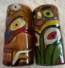 Victoria Ceramics Tiki Totem Pole Salt and Pepper Shakers picture