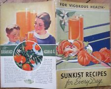 Art Deco 1936 Sunkist Orange Advertising Recipe Booklet, Fruit Recipes picture