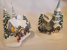 2 Thomas Kinkade Painter of Light Church Nativity Telefora 2007 See Pictures  picture