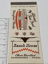 Front Strike Matchbook Cover  Ranch House  Throughout  Florida  gmg  Steaks picture
