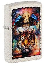 Zippo Psychedelic Tiger Design Mercury Glass Pocket Lighter picture