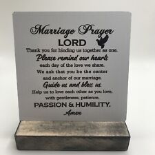 Marriage Prayer Wood Plaque 4”x4” picture