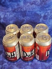 6 pack New The Simpsons DUFF Energy Drink 12 OUNCE Orange Can Novelty Can picture