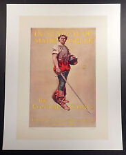 George Gibbs 1901 linen-backed vintage poster In Search of Mademoiselle picture
