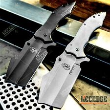 9.75 Inch Tactical Folding Knife Cleaver  Style w/ 4.25 Inch Straight Edge Blade picture