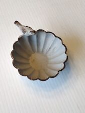 Creative Co-Op Distressed Pewter Fluted Trinket Bowl w/Bird Light Gray picture