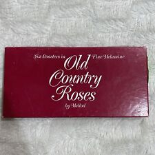 OLD COUNTRY ROSES Vintage 6x MALLOD Fine Melamine Felt Back Coasters picture