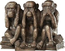 PD0093 Hear-No, See-No, Speak-No Evil Monkeys Animal Statue Three Truths of Man picture
