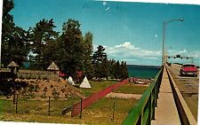 Vintage Postcard- The Mackinac Bridge and State Park, Mackinac. picture