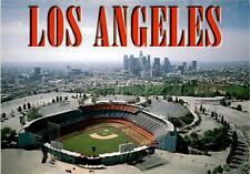 Los Angeles Dodgers, skyline, Buddy Moffet, baseball, history, fan base postcard picture