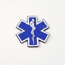 Paramedic Patch-Embroidered-Blue and White-Hook & Loop-USA picture