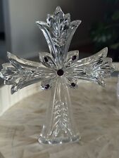 Waterford Crystal Cross Religious Italy   Clear 7 1/2in” picture