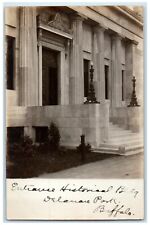 1909 Entrance Historical Bldg Delaware Park Buffalo NY RPPC Photo Postcard picture