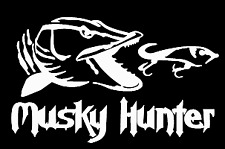 Musky Hunter funny vinyl decal car bumper sticker 019 picture