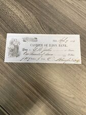 Eliphalet Remington & Sons signed check March 7, 1853 - Civil War Autograph JSA picture