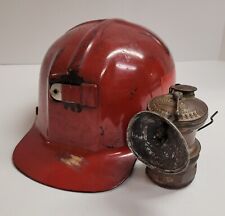 MSA Comfo-Cap Coal Miners Helmet Model ANSI Z89.1-1969 Class A Red Liner & Lamp picture
