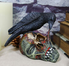 Ebros T Virus Infected Raven Crow Feeding on Zombie Flesh Figurine Decor 4.25