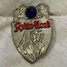 1950s Vintage Robin Hood Pin Badge Shield Pinback Premium TV Show Richard Greene picture