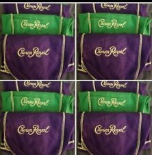 Crown Royal Bags Set of 6 Green and Purple Drawstrings  picture