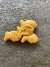 Rare 4 Goldfish Cheddar Crackers Stuck Together. Clump. School Of fish picture