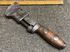 Antique P S & W  6-1/2” Perfect Handle Solid Bar Adjustable Wrench Pat Jan 1886 picture