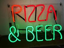 Pizza &Beer Neon Sign Vintage Real Glass Night Beer Bar Home Decor 14