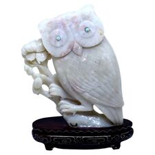 Amazing Carved Opal Owl  1740cts, Rare Large Piece on Ebony Base picture