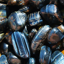 Blue Tiger's Eye Crystal Tumbled Stones, Medium picture